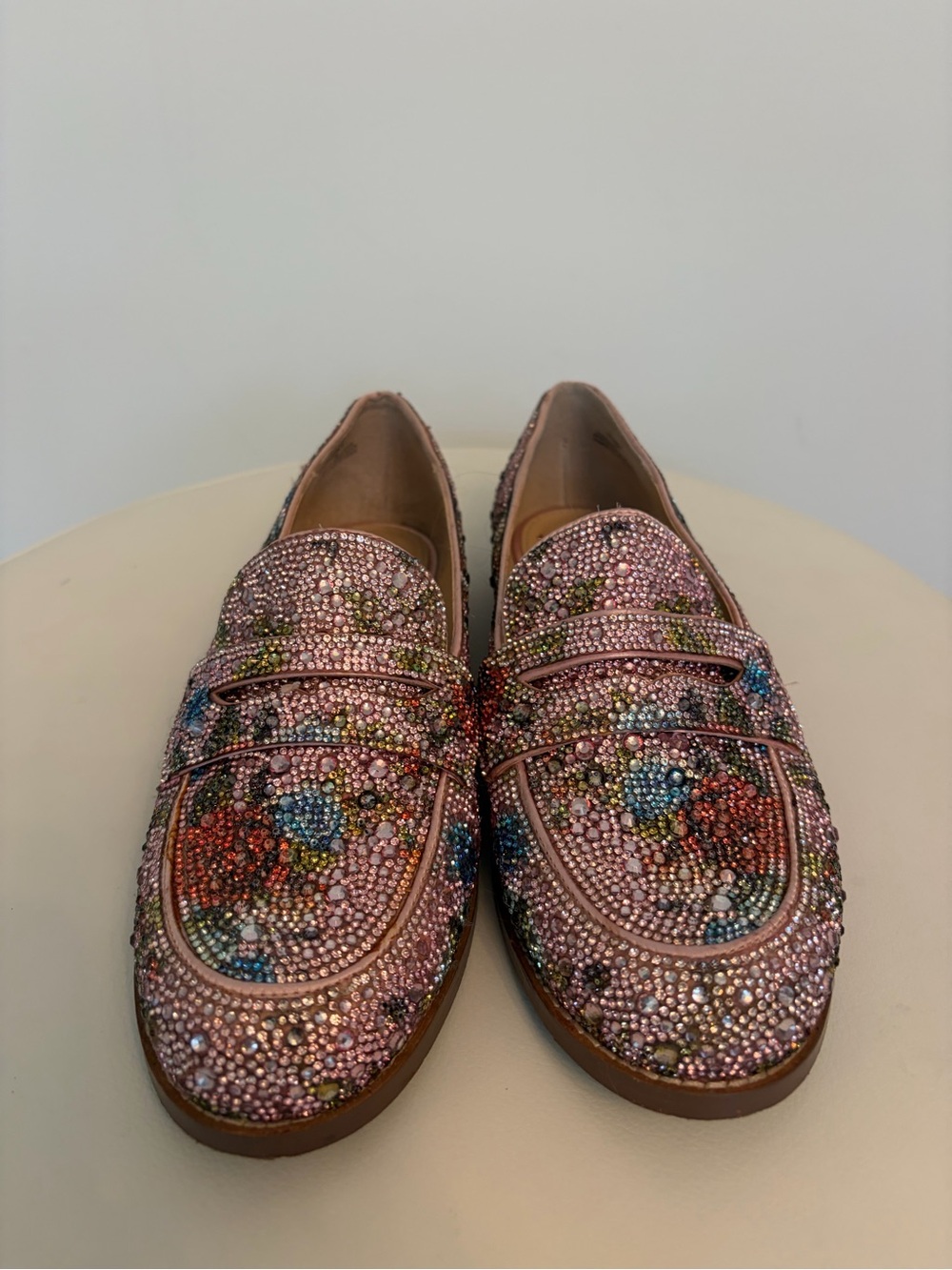 Betsy Johnson Crystal Floral Loafers